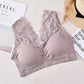 Ladies sexy lace bra comfortable removable pad full cup vest wire free seamless bra underwear