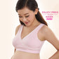 Pregnancy Bralette Comfortable Cotton V Neck Criss-Cross Nursing Bra Breastfeeding Elastic Push Up Maternity Feeding Bra