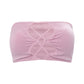Customize Strapless Bandeau Underwear Short Female Lingerie Sexy Hollow Out Female Tube Top Bra