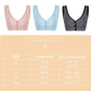 Front Closure Plus Size Women's Feeding Bra Fat Mother Comfortable Seamless Nursing Bra Removable Double Straps Postnatal Bra