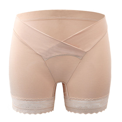 New Design Women's  Pregnancy Underwear Low Waist Safety Boyshort Cotton Lace Under Bump Belly Maternity Panties