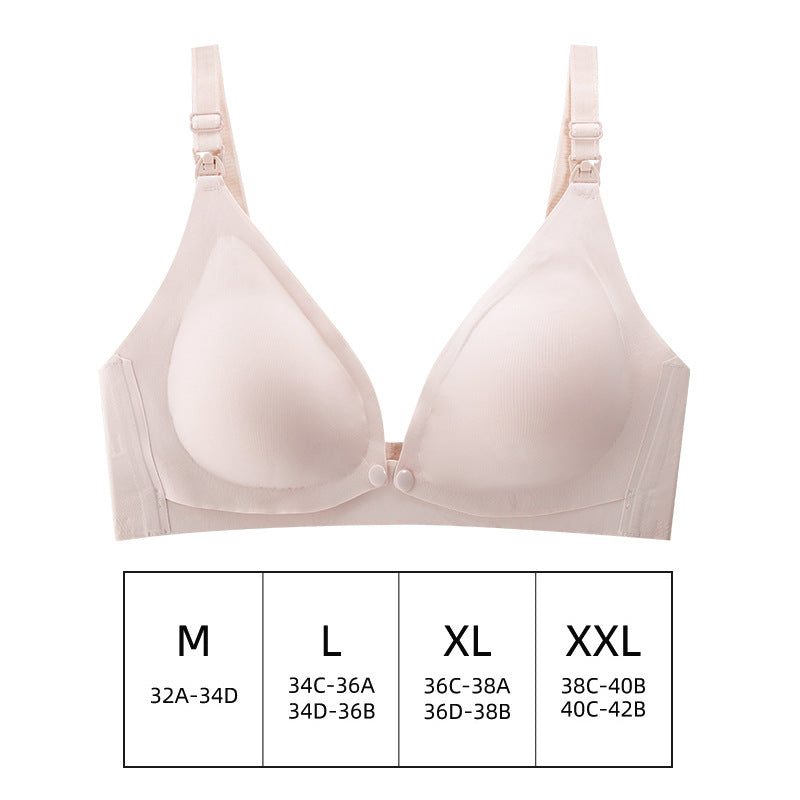 Maternity Nursing Bra Front Opening Bra Gathering Breathable Comfortable Soft Bra Pregnancy Underwear