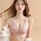 Latex Padded Wire Free Lace Bra Women's Sexy Push Up Bra Laser Cut Adjustable Corrector Bralette Anti-sagging