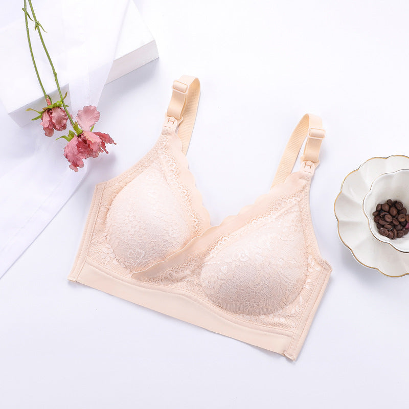 New Style Criss-Cross Nursing Bra Breathable Lace Comfortable Maternity Bra Removable Pad Breastfeeding Bras