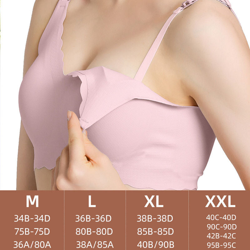 Laser Cutting Breastfeeding Nursing Bra Removable Padded Full Cover Bra Nursing Breathable Wireless Maternity Bra