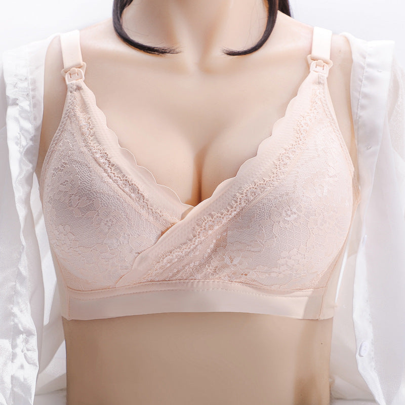 New Style Criss-Cross Nursing Bra Breathable Lace Comfortable Maternity Bra Removable Pad Breastfeeding Bras