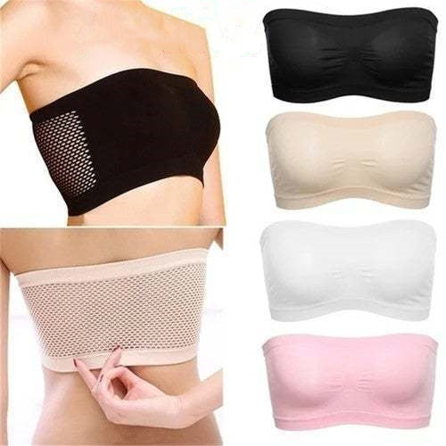 Summer Breathable Tube Tops Seamless Women Backless Strapless Tube Bra Sexy Sports Yoga Cropped Bras Wholesale