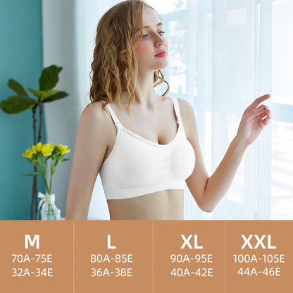 Plus Size Nursing Bra Breathable Women Breastfeeding Underwear Seamless Active Nursing Bra