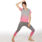 Wholsale Elastic Short Sleeve Gym Seamless Yoga Set Women Short Sleeve Casual Two Piece Sport Set Women Clothing