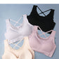 Hot Sexy Comfortable Laser Cutting Bra Wireless Yoga Sleep Removable Pad Bra For Women Summer Lace Intimates
