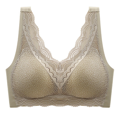 Stylish High-quality Women Wirefree Lingerie Push Up Breathable Vest Bralette Sexy Lace Embroidery Bra