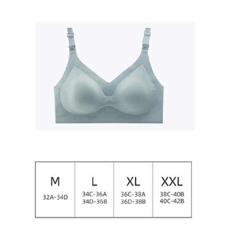 Comfortable laser cutting seamless breast feeding bra wire free nursing bra maternity