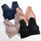 Ladies sexy lace bra comfortable removable pad full cup vest wire free seamless bra underwear