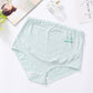 Breathable plus size cute cartoon print maternity underwear adjustable high waist over bump belly lift pregnant women's panties