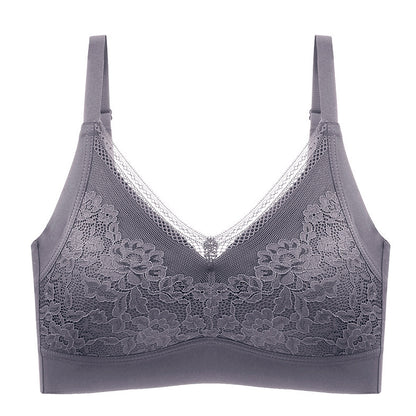 New Hot Latex Bra Adjustable Comfortable Wire-free Lace Underwear Laser Cut Bralette Women