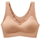 Seamless Latex Underwear Women's No Steel Ring Gathered To Collect The Breasts Sleep Beauty Vest Sports Girl Ice Silk Bra