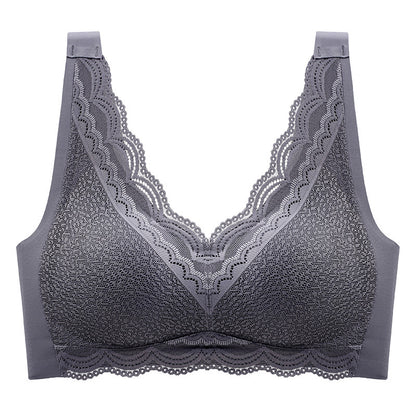 Stylish High-quality Women Wirefree Lingerie Push Up Breathable Vest Bralette Sexy Lace Embroidery Bra