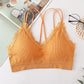 Lace sexy bra top push up wireless removable padded bralette