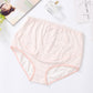 Breathable plus size cute cartoon print maternity underwear adjustable high waist over bump belly lift pregnant women's panties