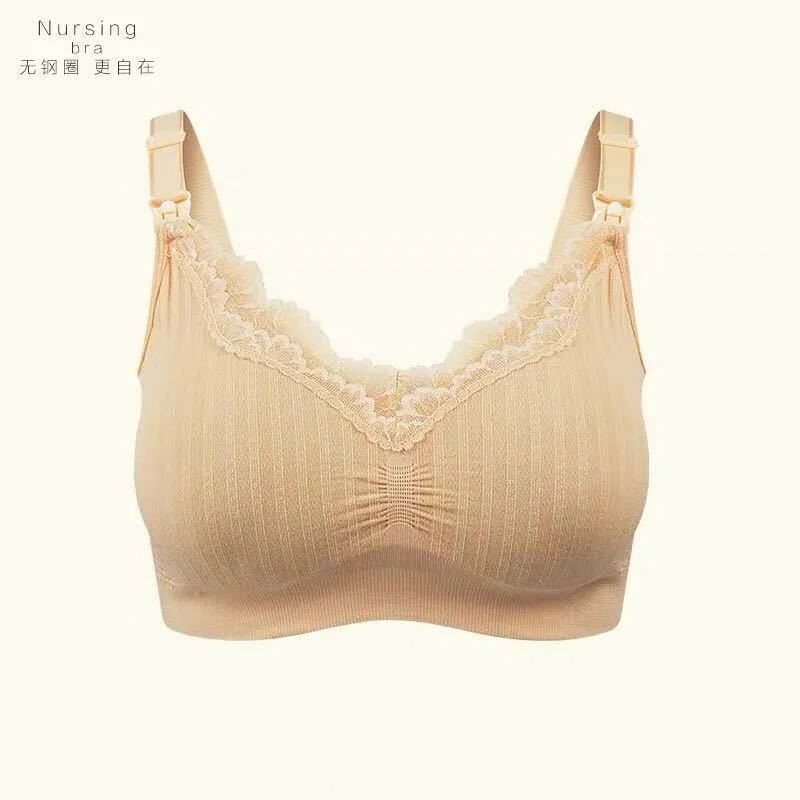 Modal Seamless Pregnant Women's Underwear Wire Free Front Open Breastfeeding Bra Summer Thin Soft Nursing Bras