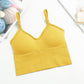 Women sports bra backless U-shaped camisole sexy removable padded yoga top wire free sports bra