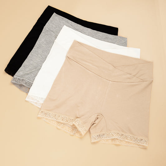 New Fashion Women's Pregnancy Underwear Low Waist Safety Boyshort Lace Under Bump Belly Maternity Panties