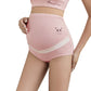 Breathable plus size cute cartoon print maternity underwear adjustable high waist over bump belly lift pregnant women's panties