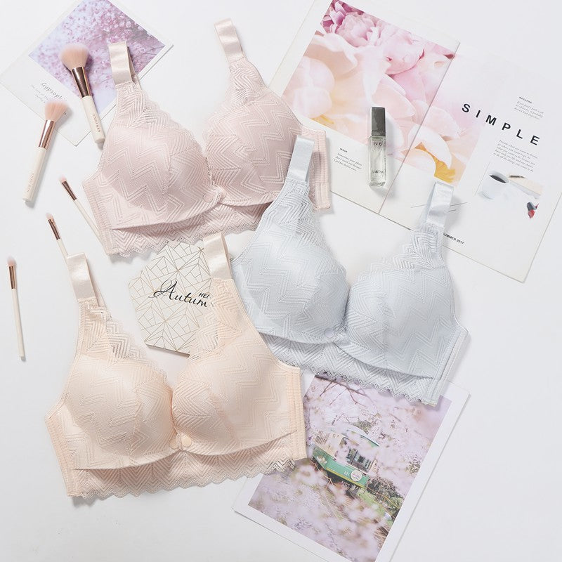 High Quality Sexy Lace Push Up Breastfeeding Underwear Soft Pad Maternity Nursing Front Closure Feeding Bra