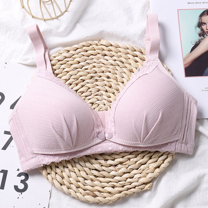 Women Maternity Bra Breastfeeding Supporting Bust Feeding Bra Front Open Adjustable Shoulder Straps Cotton Nursing Bra