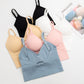 Women sports bra backless U-shaped camisole sexy removable padded yoga top wire free sports bra