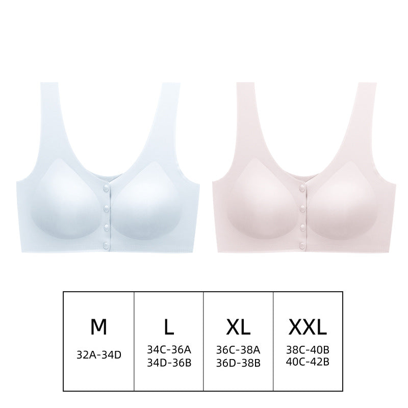 New Maternity Nursing Bra with Front Closure Cups 3D Support Cups for Gathering Bras Breathable Comfortable Seamless Underwear