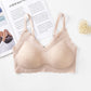 Thailand Latex Sling Lace Bra Without Steel Ring One Piece No Trace Comfortable Small Chest Gathered Underwear Female Bra Summer