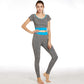 Wholsale Elastic Short Sleeve Gym Seamless Yoga Set Women Short Sleeve Casual Two Piece Sport Set Women Clothing