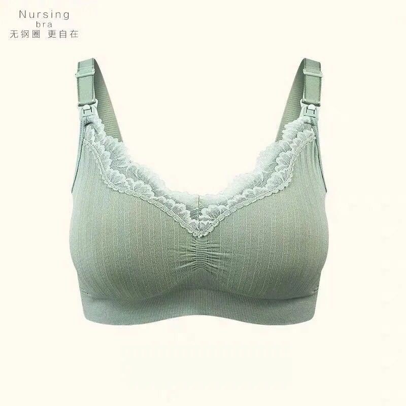 Modal Seamless Pregnant Women's Underwear Wire Free Front Open Breastfeeding Bra Summer Thin Soft Nursing Bras