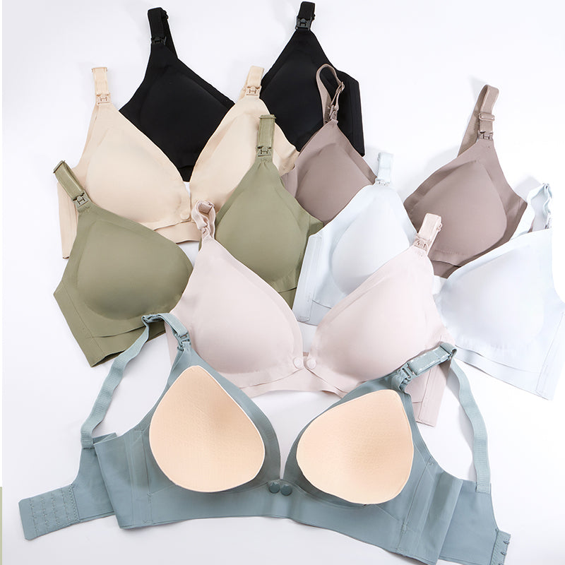 Maternity Nursing Bra Front Opening Bra Gathering Breathable Comfortable Soft Bra Pregnancy Underwear