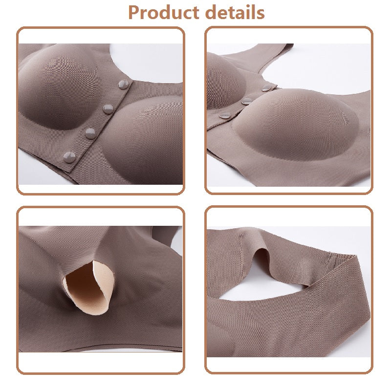 New Maternity Nursing Bra with Front Closure Cups 3D Support Cups for Gathering Bras Breathable Comfortable Seamless Underwear