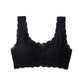 Japanese Style New Ice Silk Laser Cutting Bras Floral Lace Sexy Wireless Underwear Sports Vest Bra for Women
