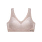 Summer Wireless Bra One-piece Gathered Underwear for Women Laser Cut Breathable Lace Sports Sleeping Bralette