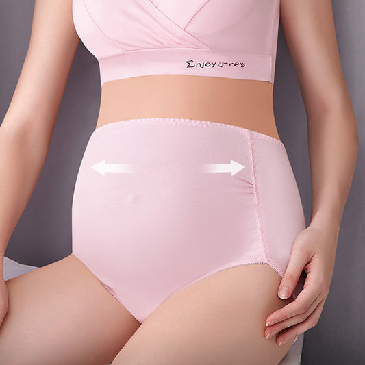Women's Maternity Panties High Waist Underwear Pregnancy Solid Color Soft Hipster Elastic Plus Size Panties Over Bump