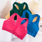 Summer Removable Pad Front Open Button Yoga Sports Bra Sexy Cardigan Tank Tops Sleeveless Fitness Camisole