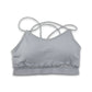 Sexy Women Spaghetti Straps Mesh Camisole Seamless Removable Padded Sport Fitness Running Yoga Bra