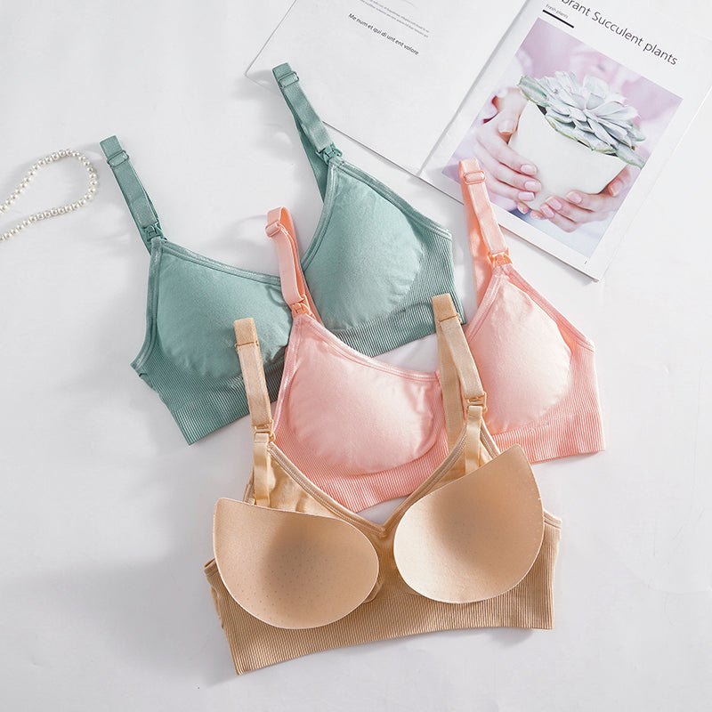 Factory Directly Cheap Wireless Maternity Bra Pregnant Women Seamless Breastfeeding Bras Push Up Breathable Nursing Bra