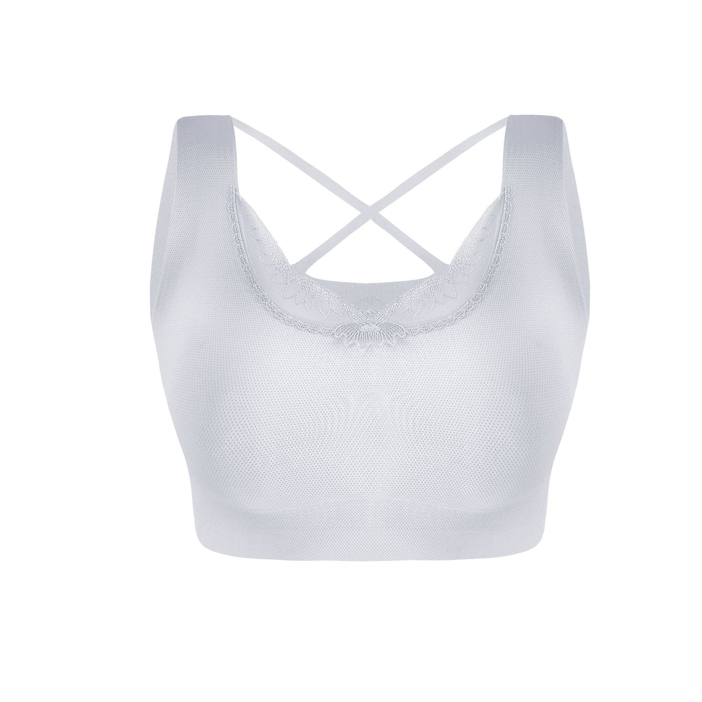 Hot Sexy Comfortable Laser Cutting Bra Wireless Yoga Sleep Removable Pad Bra For Women Summer Lace Intimates