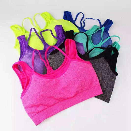 New Design Women Workout Fitness Underwear Breathable Seamless Sports Bra Top Sexy Hollow Out Active Stretch Running Bra