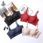 New Arrival Sexy Lace Ice Silk One-Piece Wireless Underwear Comfortable Push Up Sleeping Bra For Women