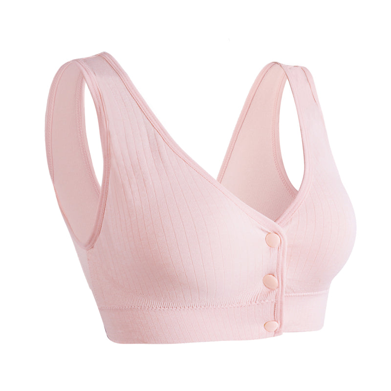 Nursing Bra Breastfeeding Vest Style Plus Size Feeding Bra Front Closure Postpartum Maternity Women's Underwear