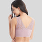 New arrival ladies elegant seamless lace underwear wireless removable pad push up vest bra