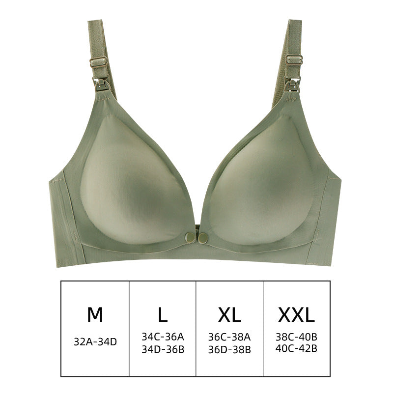 Maternity Nursing Bra Front Opening Bra Gathering Breathable Comfortable Soft Bra Pregnancy Underwear