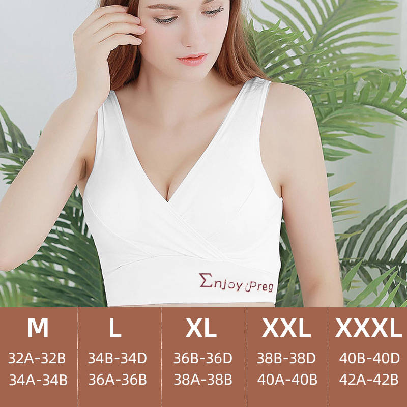 Breathable Cotton Pregnant Women's Underwear Criss-Cross Vest Removable Pad Wireless Pregnancy Nursing Bra