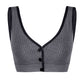 Front Closure Plus Size Women's Feeding Bra Fat Mother Comfortable Seamless Nursing Bra Removable Double Straps Postnatal Bra